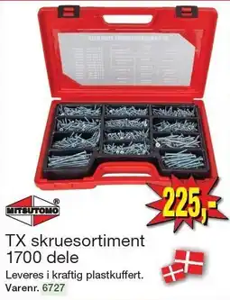 Harald Nyborg TX skruesortiment 1700 dele tilbud