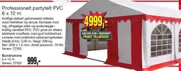 Harald Nyborg Professionelt partytelt PVC 6 x 12 m eller Bundramme tilbud