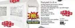 Harald Nyborg Partytelt 5 x 8 m eller Bundramme tilbud