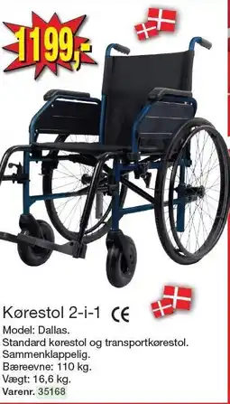 Harald Nyborg Kørestol 2-i-1 tilbud