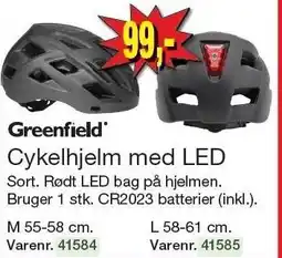 Harald Nyborg Cykelhjelm med LED M 55-58 cm eller L 58-61 cm tilbud