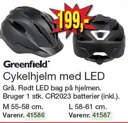 Harald Nyborg Cykelhjelm med LED M 55-58 cm eller L 58-61 cm tilbud
