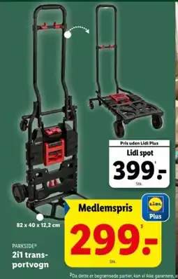 Lidl PARKSIDE 2i1 trans- portvogn tilbud