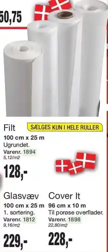 Harald Nyborg Filt, Glasvæv eller Cover it tilbud