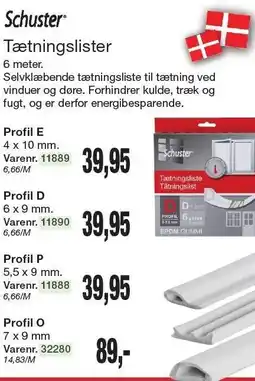 Harald Nyborg Schuster Tætningslister tilbud