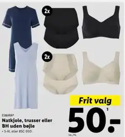 Lidl ESMARA Natkjole, trusser eller BH uden bøjle tilbud