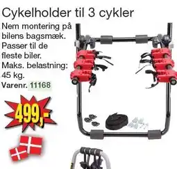 Harald Nyborg Cykelholder til 3 cykler tilbud