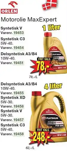 Harald Nyborg Motorolie MaxExpert 1 liter eller 4 liter tilbud