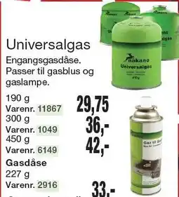 Harald Nyborg Universalgas eller Gasdåse tilbud