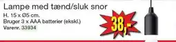 Harald Nyborg Lampe med tænd/sluk snor tilbud