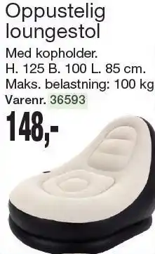 Harald Nyborg Oppustelig loungestol tilbud