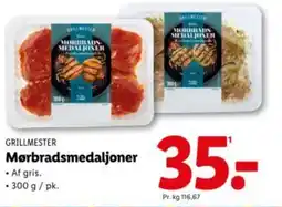 Lidl GRILLMESTER Mørbradsmedaljoner tilbud