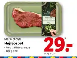 Lidl DANISH CROWN Højrebsbøf tilbud
