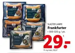 Lidl SLAGTER LAMPE Frankfurter tilbud