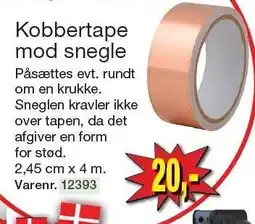 Kobbertape mod snegle