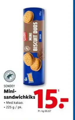 Lidl SONDEY Mini- sandwichkiks tilbud