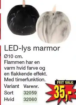 Harald Nyborg LED-lys marmor tilbud