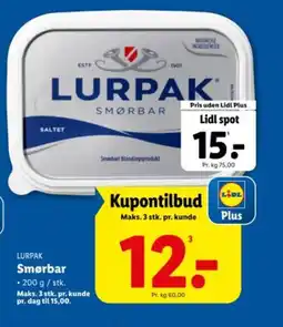 Lidl LURPAK Smørbar tilbud