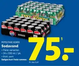 Lidl PEPSI/FAXE KONDI Sodavand tilbud