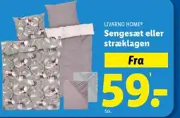 Lidl LIVARNO HOME Sengesæt eller stræklagen tilbud