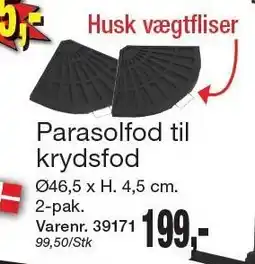 Harald Nyborg Parasolfod til krydsfod tilbud