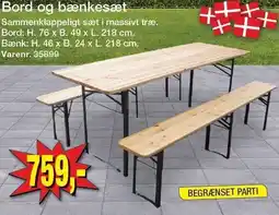 Harald Nyborg Bord og bænkesæt tilbud