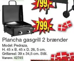 Harald Nyborg BAKER GRILL Plancha gasgrill 2 brænder tilbud