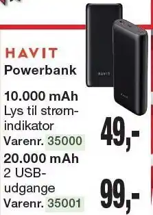 Harald Nyborg HAVIT Powerbank tilbud