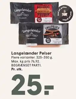 SPAR Langelænder Pølser tilbud