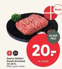 SPAR Gestus Hakket Dansk Grisekød 14-18% tilbud
