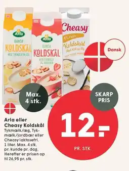 SPAR Arla eller Cheasy Koldskål tilbud
