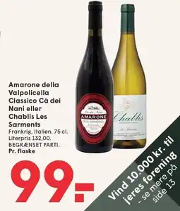 SPAR Amarone della Valpolicella Classico Cá dei Nani eller Chablis Les Sarments tilbud