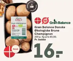 SPAR Grøn Balance Danske Økologiske Brune Champignon tilbud