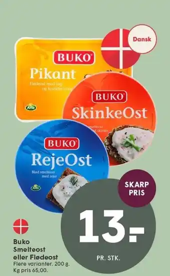 SPAR Buko Smelteost eller Flødeost tilbud