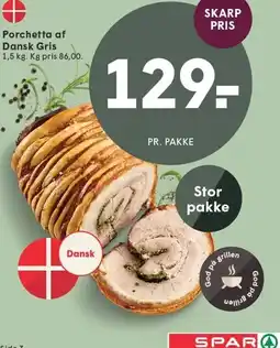 SPAR Porchetta af Dansk Gris tilbud