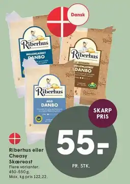SPAR Riberhus eller Cheasy Skæreost tilbud