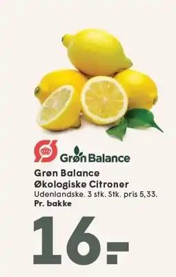 SPAR Grøn Balance Økologiske Citroner tilbud