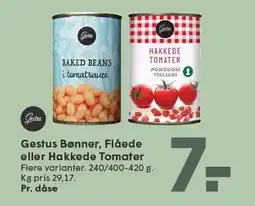 SPAR Gestus Bønner, Flåede eller Hakkede Tomater tilbud