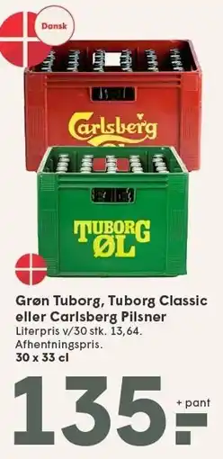 SPAR Grøn Tuborg, Tuborg Classic eller Carlsberg Pilsner tilbud