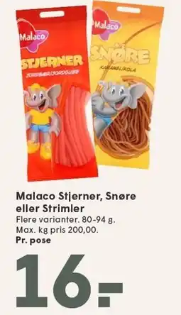 SPAR Malaco Stjerner, Snøre eller Strimler tilbud