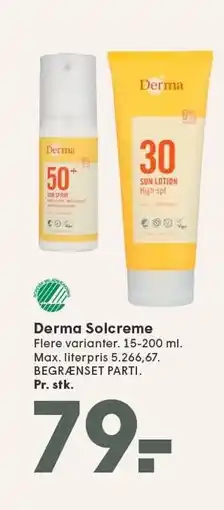 SPAR Derma Solcreme tilbud