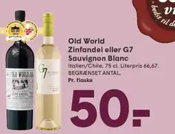 SPAR Old World Zinfandel eller G7 Sauvignon Blanc tilbud