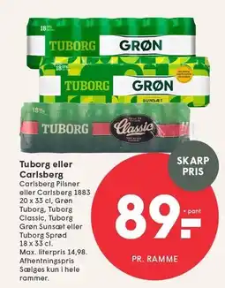SPAR Tuborg eller Carlsberg tilbud