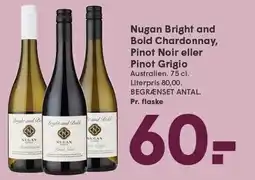 SPAR Nugan Bright and Bold Chardonnay, Pinot Noir eller Pinot Grigio tilbud