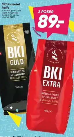 Bilka BKI formalet kaffe tilbud