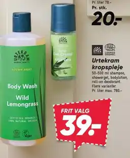 Bilka Urtekram kropspleje tilbud