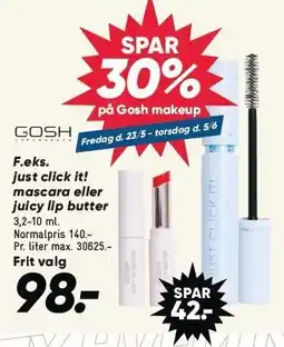 Bilka SPAR 30% på Gosh makeup tilbud