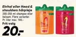 Bilka Elvital eller Head & shoulders hårpleje tilbud