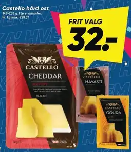 Bilka Castello hård ost tilbud