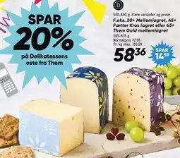 Bilka SPAR 20% på Delikatessens oste fra Them tilbud